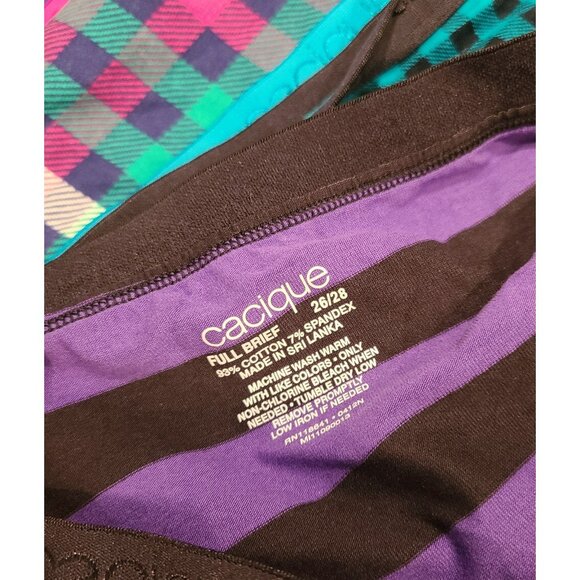 New! Lot of 9 Plus Size 26/28 Lane Bryant Cacique Full Brief Cotton Spandx Panty - Picture 3 of 14